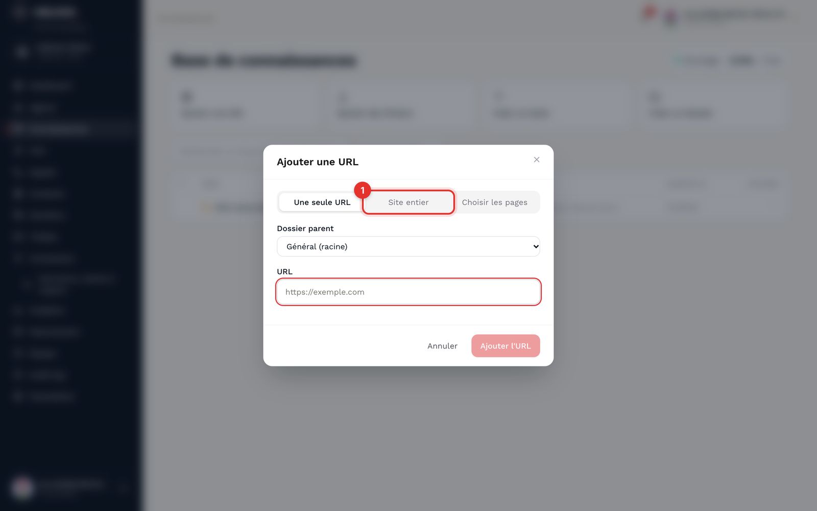 Importer un site entier