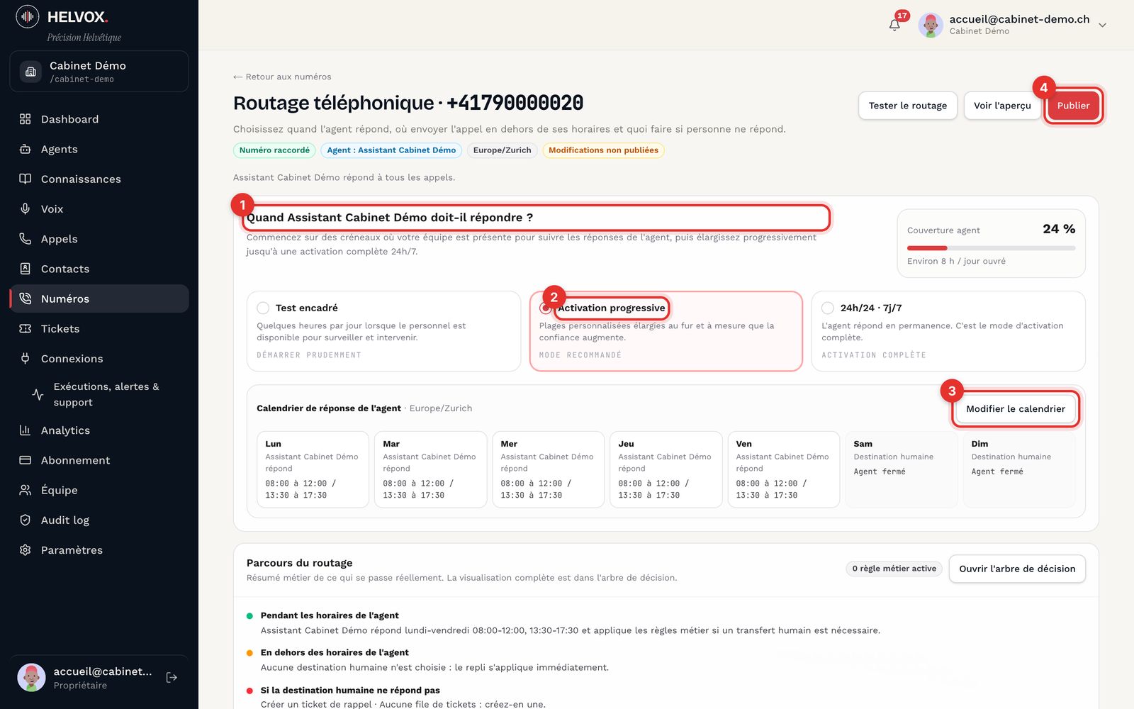 Quand l'agent répond